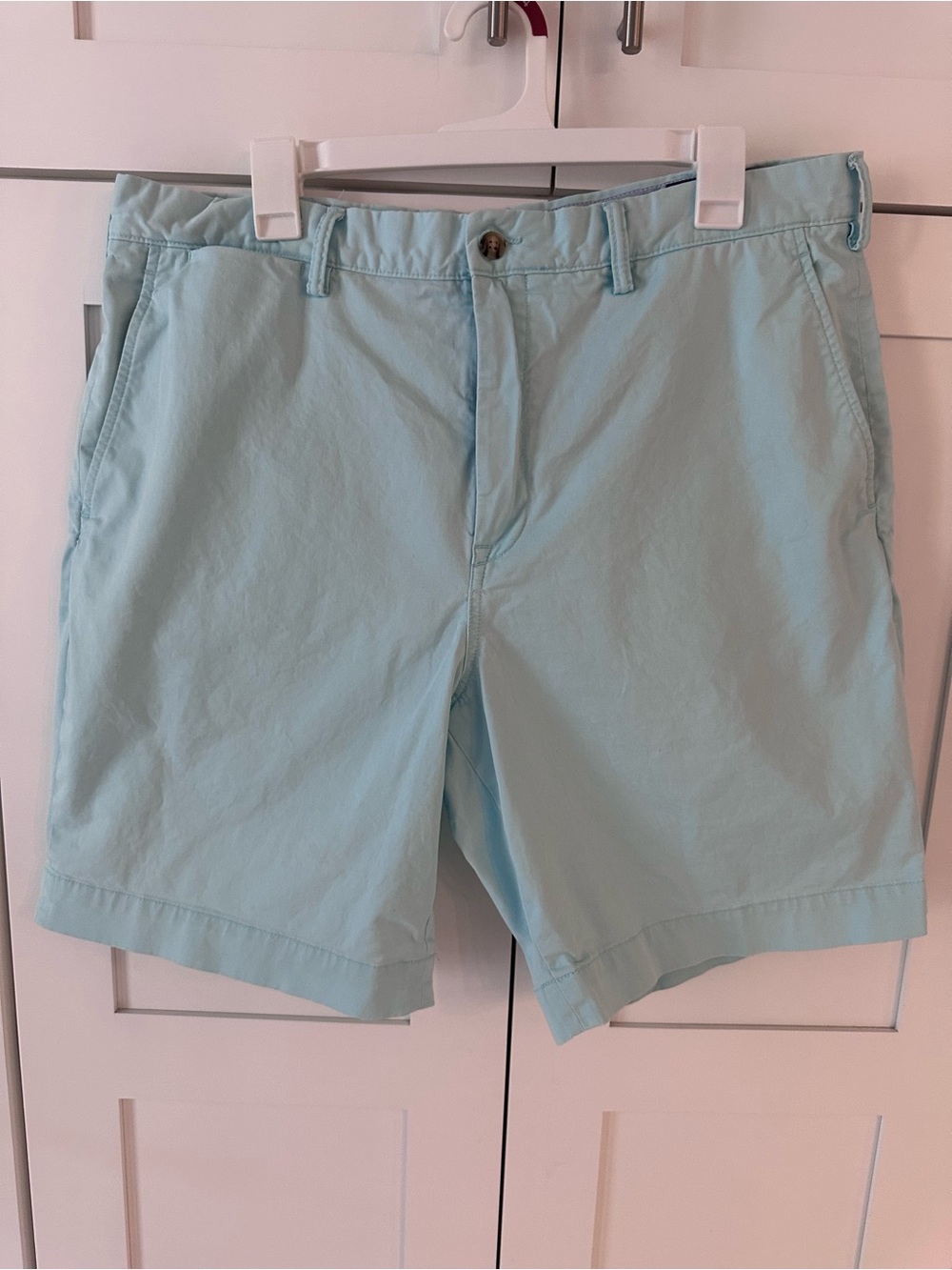 Ralph Lauren Light Blue Flat Front Chino Shorts